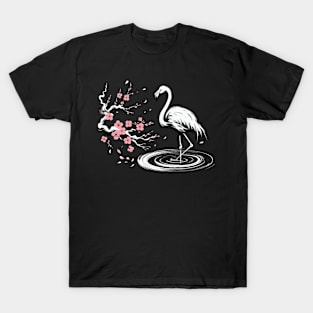 Kawaii Cool Retro Flamingo Japan Style Funny Flamingo T-Shirt